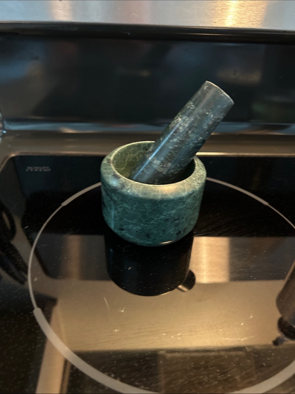 Green Marble Mortar and Pestle
